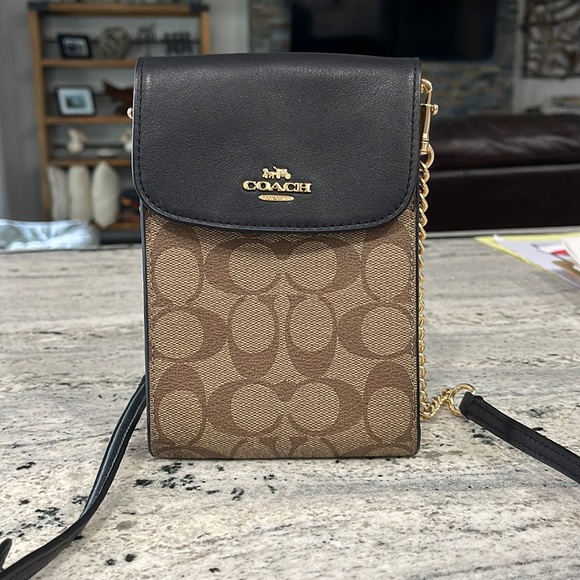 Coach Handbags - Coach Signature khaki and black Crossbody